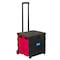 Bazic Products BAZIC Folding Cart on Wheels w/Lid Cover, 16 x 18 x 15in, Black/Red 2199 - alternate 3